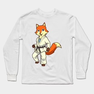 Comic fox does judo Long Sleeve T-Shirt